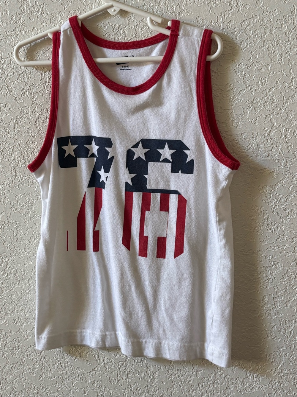 Boys Small Patriotic Muscle Shirt